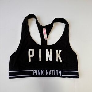 PINK Nation Victoria’s Secret Black and White Sports Bra
